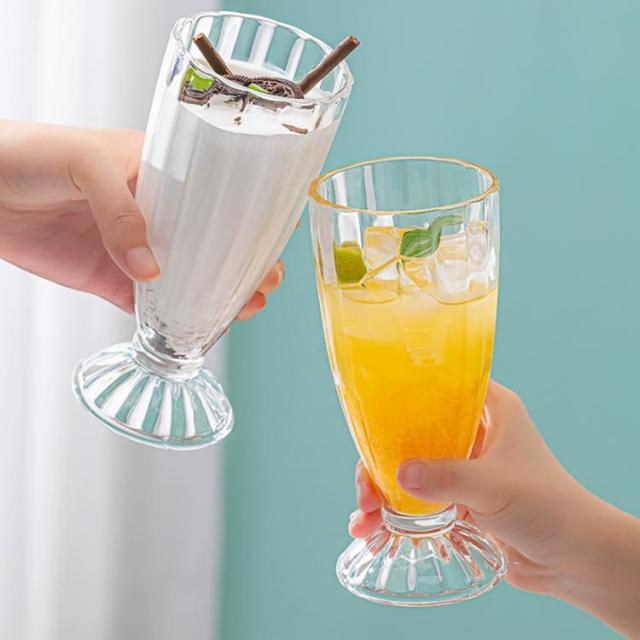 【6個セット】 デザートカップ ファンテン ガラス パフェグラス アイスカップ デザートグラス グラス 強化ガラス 食洗機対応 食器 エンボスグラス カップ 脚付き 小鉢 サンデー パフェ おしゃれ かわいい カフェ 喫茶店 業務用 来客用 アイスクリーム・デザートカップ