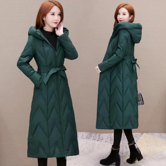 中綿コート 綿入れコート ミドル丈 フード付き レディース ダウンジャケット 冬 Aライン 防寒服 アウトドア ロングコート 無地 防風 柔らかい ファッション 暖かい フェミニン エレガント 新作_4