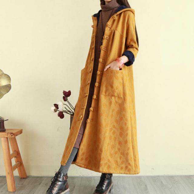 綿麻コート ロング フレアコート レディース 超ロングコート 裏起毛