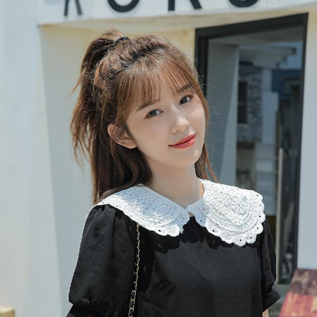 ハンドメイドふっくら袖ワンピース90㎝つけ襟セット