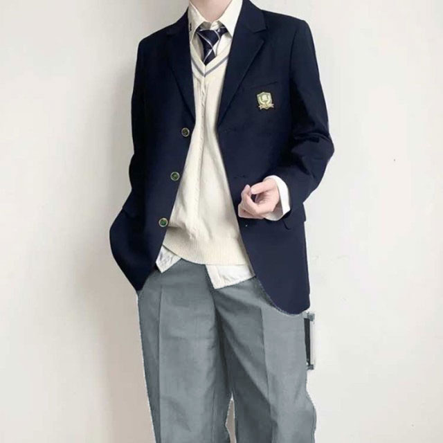 コスチューム 男子 上下セット 学生服 入学式 男子高生 スクールジャケット 通学 卒業式 学生 ブレザー 長袖 学生 スクールシャツ スーツ 学生服 紺 ブラック スクール制服 フォーマル 制服 男子高生 学校 高校生 ネクタイ 制服 中学 制服 4点セ_2