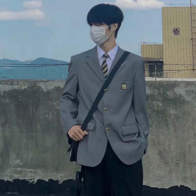 男子 スクールブレザー 4点セット フォーマル 無地 ロングパンツ ブレザー 学生服 ネクタイ スクールシャツ フォーマル 男子高校制服 学生 高校生 中学 コート 男子高校制服 スーツ スーツ 学スクール 文化祭 入学式 卒業式 黒 紺 コスプレ 大きいサイズ_3