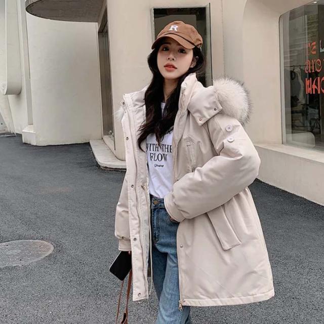 ふわふわ モッズコート 温かい ロングコート 裏ボア もこもこ