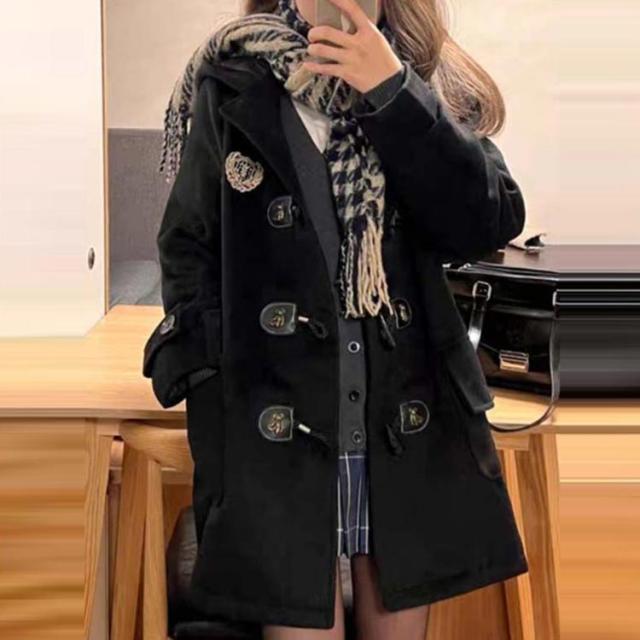 アウター 制服 ダッフル 暖かい 厚手 ロングコート スクールコート JK