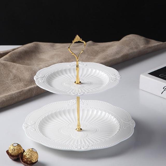 金属製 2段ケーキスタンド プレート付き 楽天市場】ケーキスタンド ディスプレイ おしゃれ ケーキ