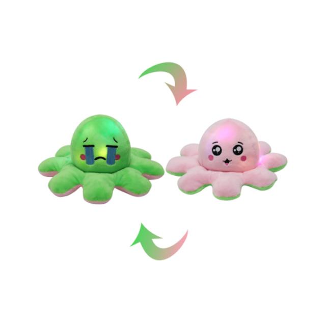 たこ リバーシブル ぬいぐるみ 選べる2個セット LEDライト付き 20cm