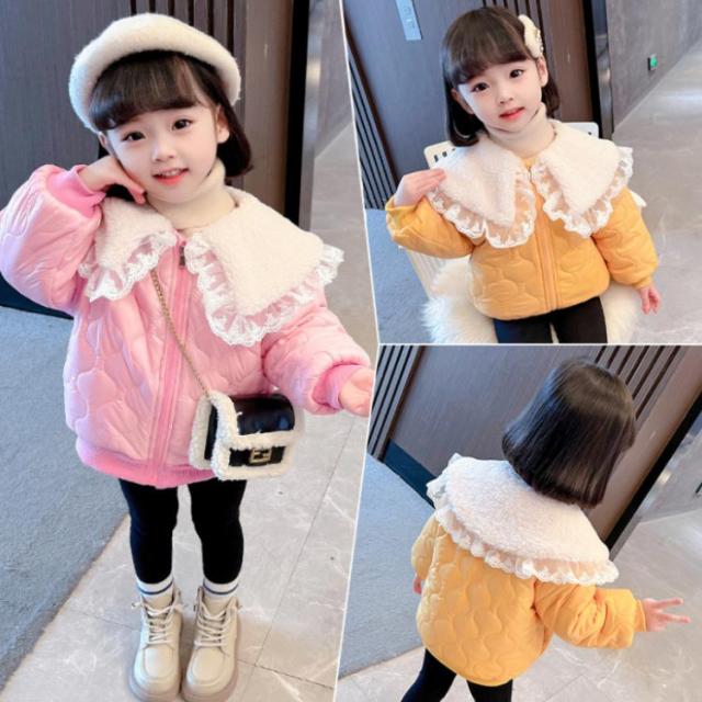 中綿ジャケット 子供服 ベビー服 キッズ コート アウター 女の子 防寒 保温 キルティング 長袖 ブルゾン 可愛い おしゃれ 厚い 暖かい 秋冬 ガールズ 女児 あったか おしゃれ 通園 通学 普段着 七五三 90 100 110 120 130 140cm その他子供服（アウター）
