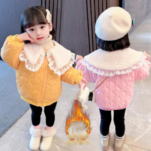 中綿ジャケット 子供服 ベビー服 キッズ コート アウター 女の子 防寒 保温 キルティング 長袖 ブルゾン 可愛い おしゃれ 厚い 暖かい 秋冬 ガールズ 女児 あったか おしゃれ 通園 通学 普段着 七五三 90 100 110 120 130 140cm その他子供服（アウター）