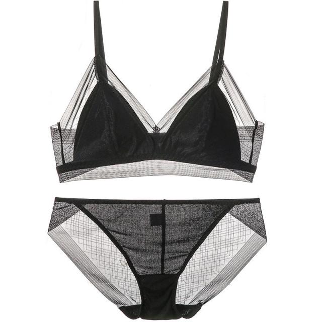 シルク100％カップ ブラ ノンワイヤーブラセット ブラジャー ショーツ