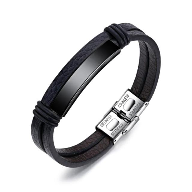 編み込み ブレスレット PU レザー ブレスレット ブレスレット