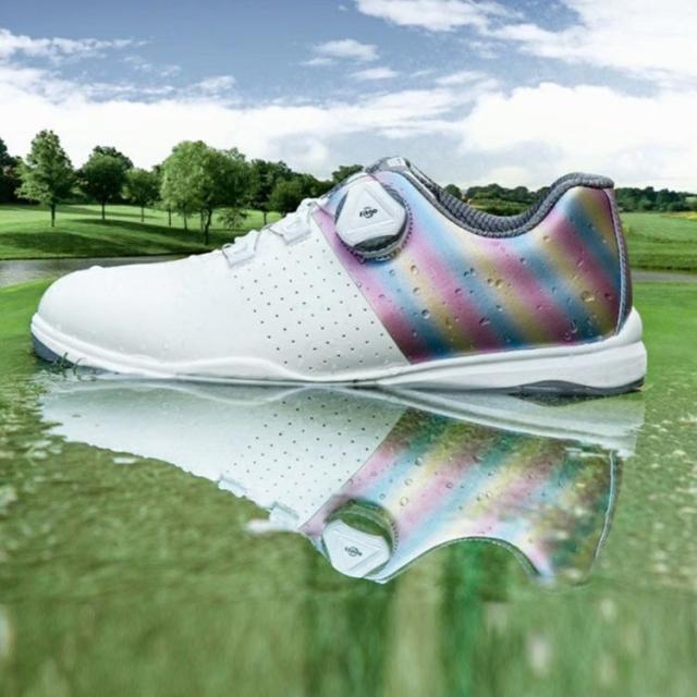 ゴルフシューズ メンズ レディース 靴 スパイクレス ダイヤル式 防水