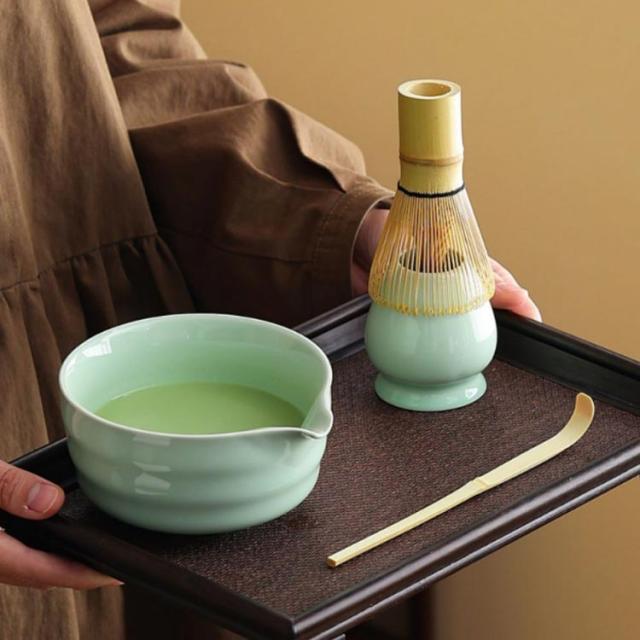 4点セット 茶道具 家用茶器 抹茶セット 抹茶碗 竹製 茶具セット 茶筅