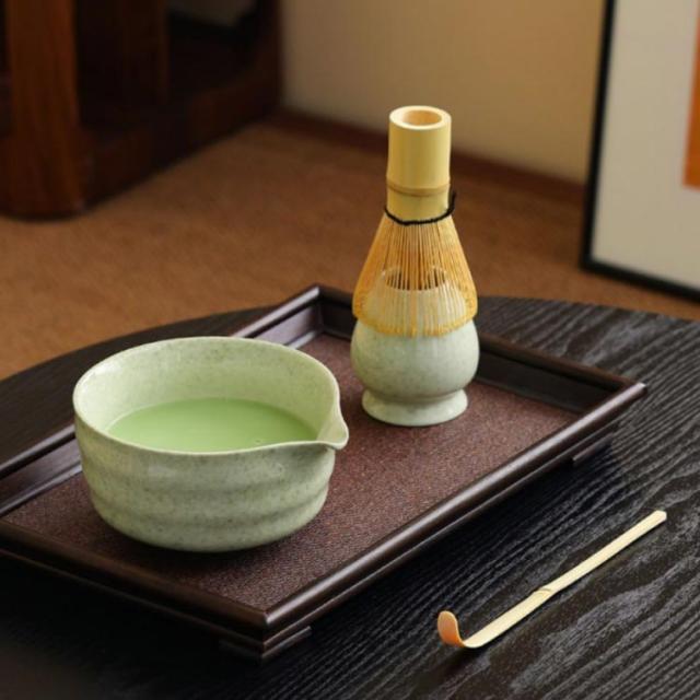 4点セット 茶道具 家用茶器 抹茶セット 抹茶碗 竹製 茶具セット 茶筅