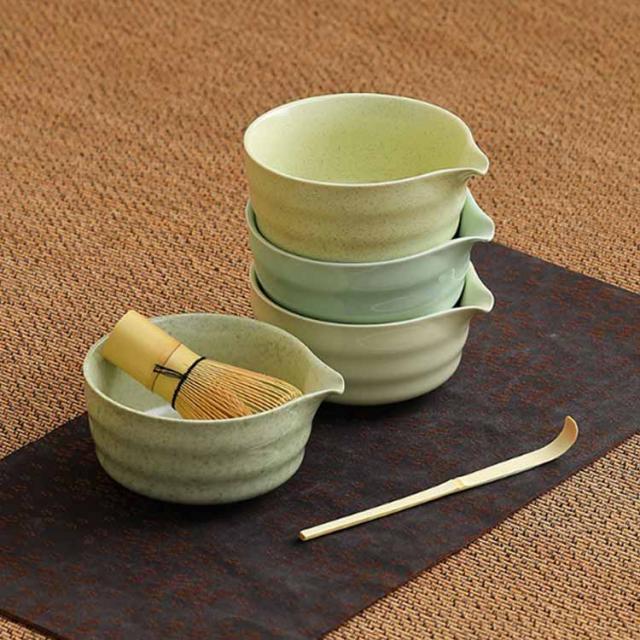 4点セット 茶道具 家用茶器 抹茶セット 抹茶碗 竹製 茶具セット 茶筅