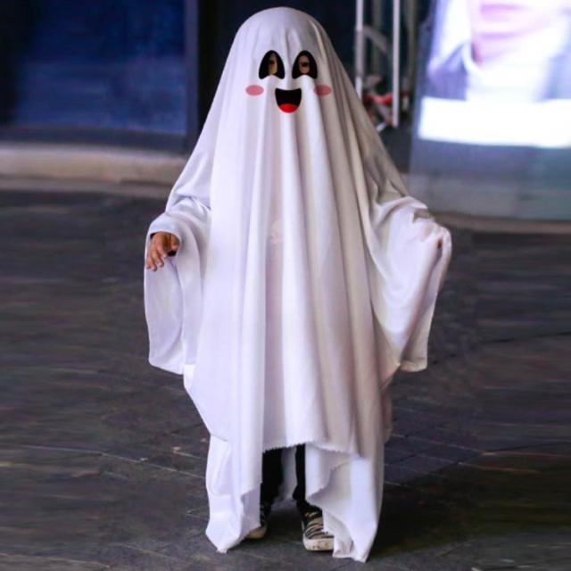 子ども フード付き おばけポンチョ Mサイズ ハロウィン 仮装 男の子 女の子 子ども フード付き おばけポンチョ Mサイズ ハロウィン 仮装 男の子