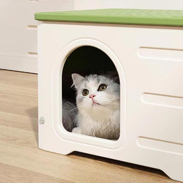 キャットハウス　外猫ハウス　スツール キャットハウス 猫ハウス 猫用 人も座れる 頑丈設計 木製 天然木