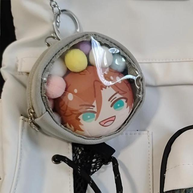 缶バッジポーチ クリア バッグ 痛バ ビニールバッグ クリア