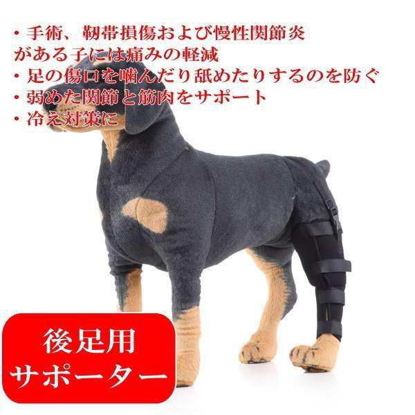 犬用 関節プロテクター 膝 サポーター 後足関節保護 固定 リハビリ