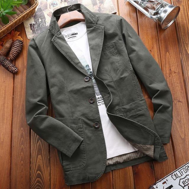 テーラードジャケットメンズブレザー無地ビジネススーツメンズコートミリタリーアウターカジュアルおしゃれ人気新品の通販は 5,359円