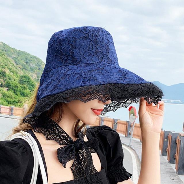 つば広 バケットハット 黒 帽子 UVカット 韓国 春 夏 女優帽 バケットハット UVカット 韓国 黒 つば広 人気 かわいい レディース メンズ