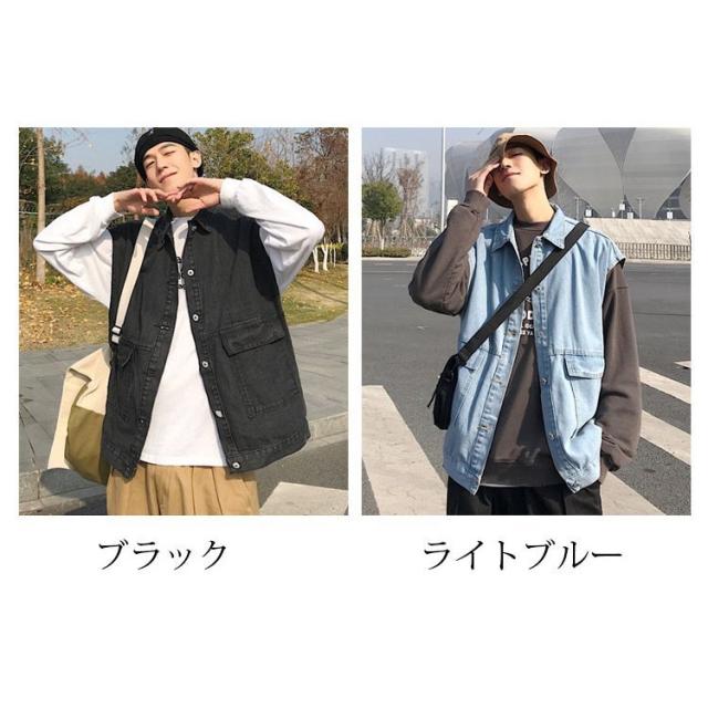 【LycoAn】レトロセピアデニムベスト /ジーンズ/ノースリーブ/ジャケット 楽天市場】デニムベスト 前開き デニム ベスト ジレ メンズ