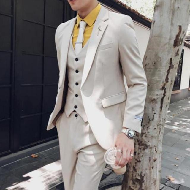 フォーマルスーツ メンズ 3点セット ジャケット＋ベスト＋パンツ