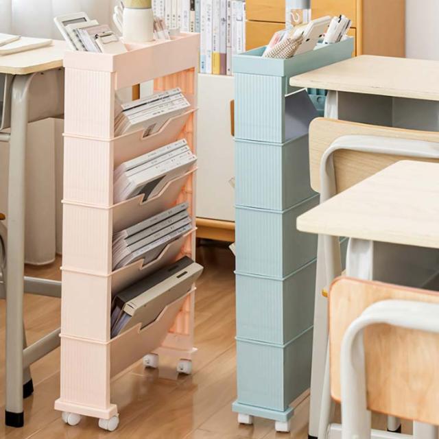 ファイルワゴン キャスター付き 4段 A4対応 デスク下収納