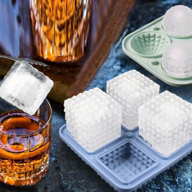 製氷皿 製氷器 製氷機 4個取り 2点セット 蓋付き シリコン
