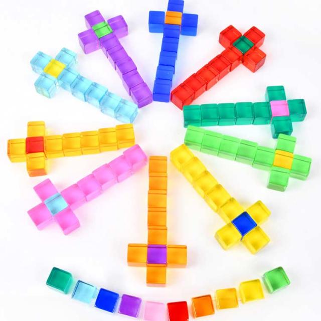 玩具SALE】パステルジュエル積み木 ブロック カラフル 知育玩具