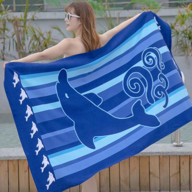ビーチタオル 大判 70×150cm おしゃれ 吸水速乾 ビーチマット