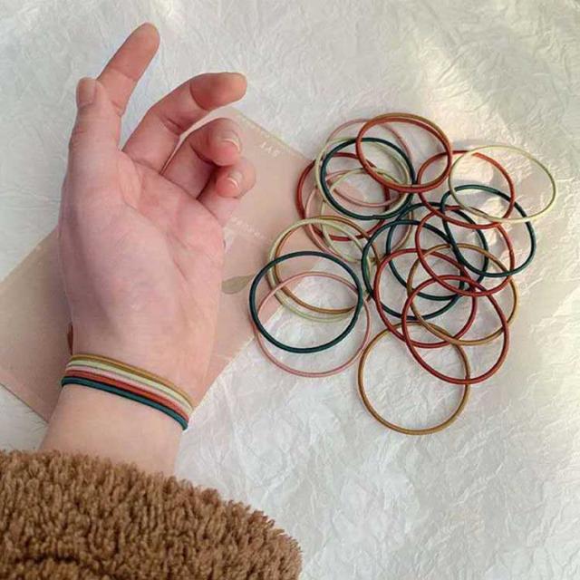 ヘアゴム 100本セット 収納ケース付き 細い カラフル 髪飾り ヘア  