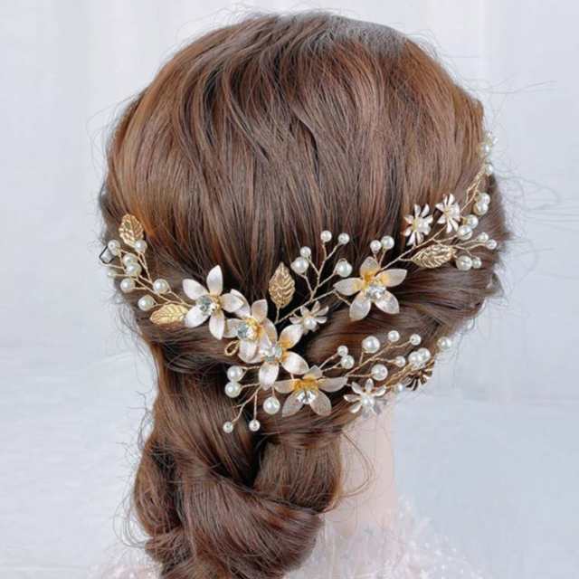 ヘッドドレス ウェディング リーフ フラワー ティアラ ヘアアクセサリー 花嫁 ブライダル カチューシャ 髪飾り 結婚式 二次会 演奏会  披の通販はau PAY マーケット - candy.candy | au PAY マーケット－通販サイト
