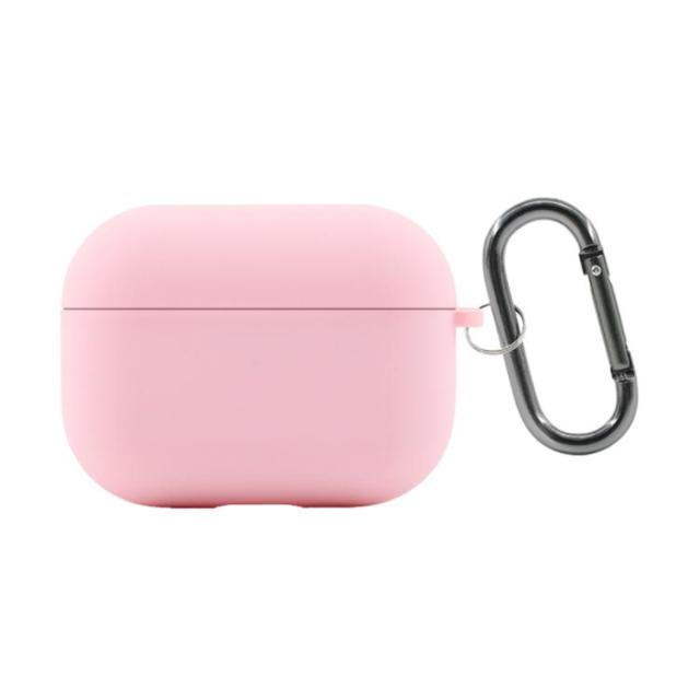 AirPods Pro ケース カバー　シリコン　ピンク　カラビナ付き 送料無料 Qi充電対応 AirPods Pro ケース カバー シリコンケース