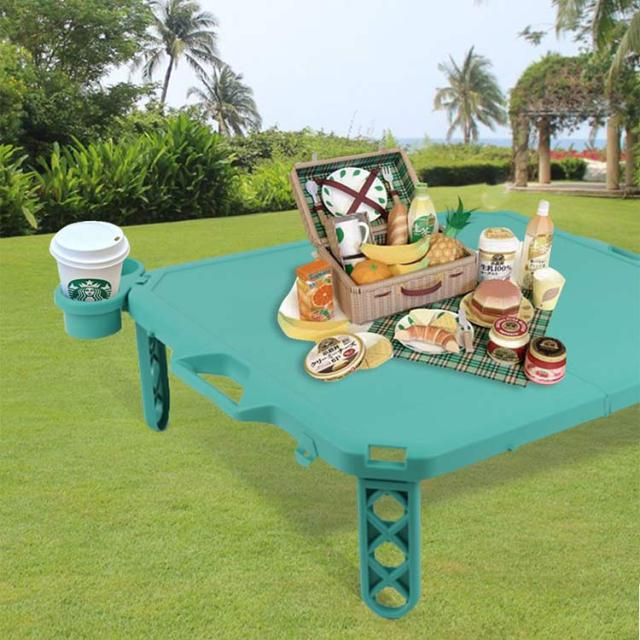 折りたたみ テーブル アウトドア ハンディーテーブル 子供 コンパクト 折りたたみテーブル 軽量 軽い 持ち運び 簡易テーブル 机 ローテーブル 角型 レジャー ロータイプ ドリンクホルダー付き シンプル かわいい 折りたたみ テーブル アウトドア ハンディーテーブル 子供 コンパクト