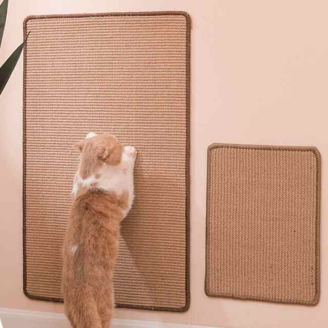 猫 つめとぎ 麻 猫 爪とぎ 猫 爪とぎマット 猫 爪研ぎ「 60×90cm 」ペット用品 ネコ 爪とぎ マット つめとぎシート 天然 サイザル麻  ストレス解消  家具保護  猫用品 ペット用 おもちゃ お手入れ 使いやすい  運びやすい ベルクロ付き 耐摩耗