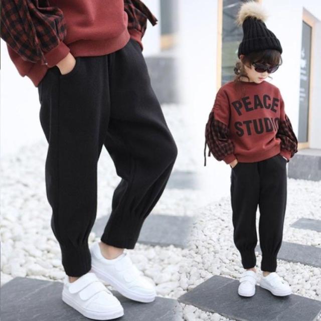 サルエルパンツ スウェットパンツ 子供パンツ 裏起毛 女の子