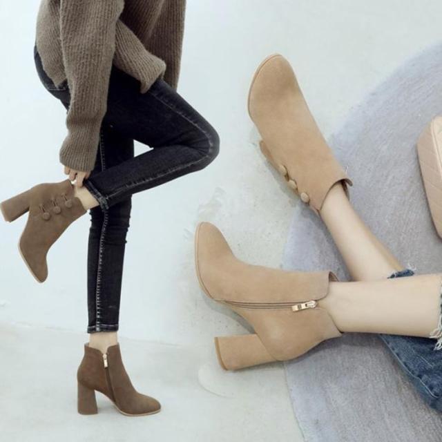 全3色×2種類×8サイズ！ブーティー レディース ブーティ ラウンドトゥ