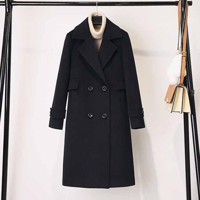 《送料無料》全2タイプ×5サイズ！メルトンコート チェスターコート レディース チェスター アウター コート ミドル丈 メルトン 厚手 防寒 無地 黒 着痩せ 冬 冬服