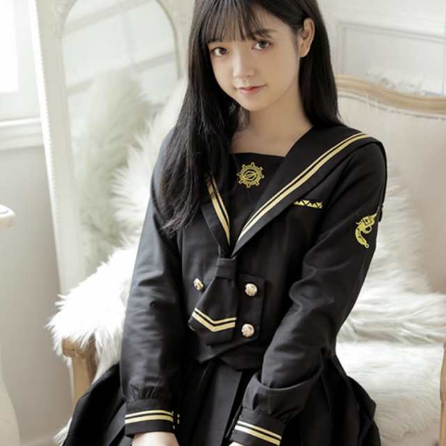楽天市場】セーラー服上下二点セット 半袖 長袖女子高生JK制服