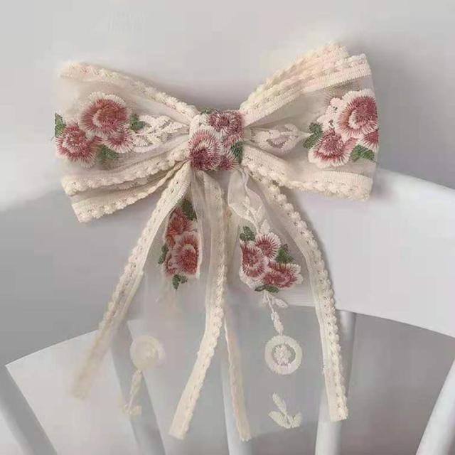 パッチンどめ ヘアピン ヘアアクセサリー 花 刺? レース リボン ヘア