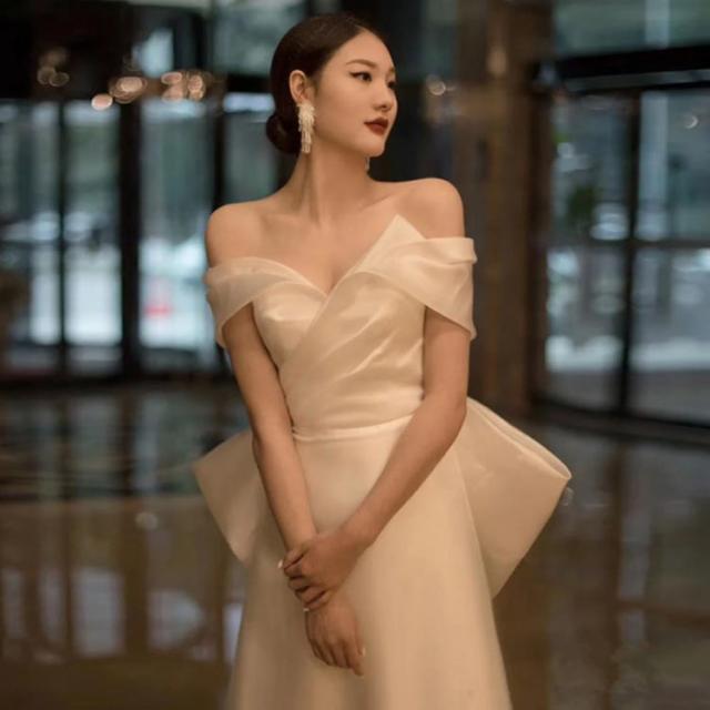 ウェディングドレス オフショルダー ウエディングドレス マーメイド