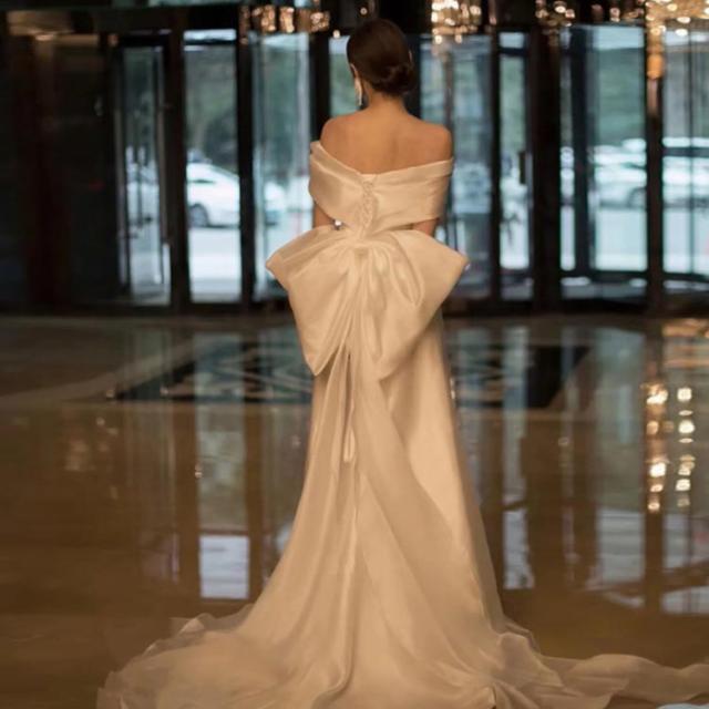 ウェディングドレス オフショルダー ウエディングドレス マーメイド