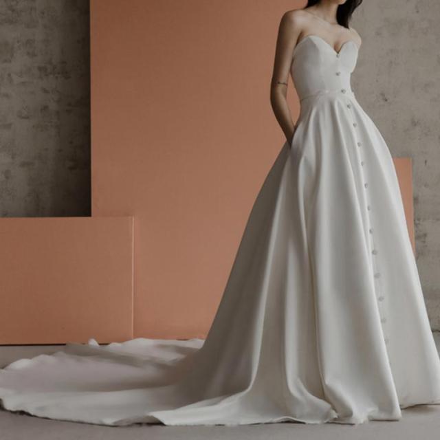 ウエディングドレス ウェディングドレス チューブトップ ドレス A