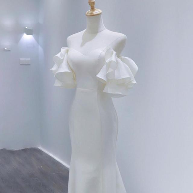 ウェディングドレス マーメイドライン ロングドレス ウェディング