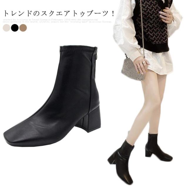 レディース ブーツ ショート ショートブーツ フェイクレザー 靴