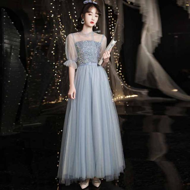 レア　L エポカ　セレモニー　ドレス　二次会　パーティ　ビジュー　華やか　レース ウエディングドレス 二次会ドレス 結婚式 二次会ドレス 軽量