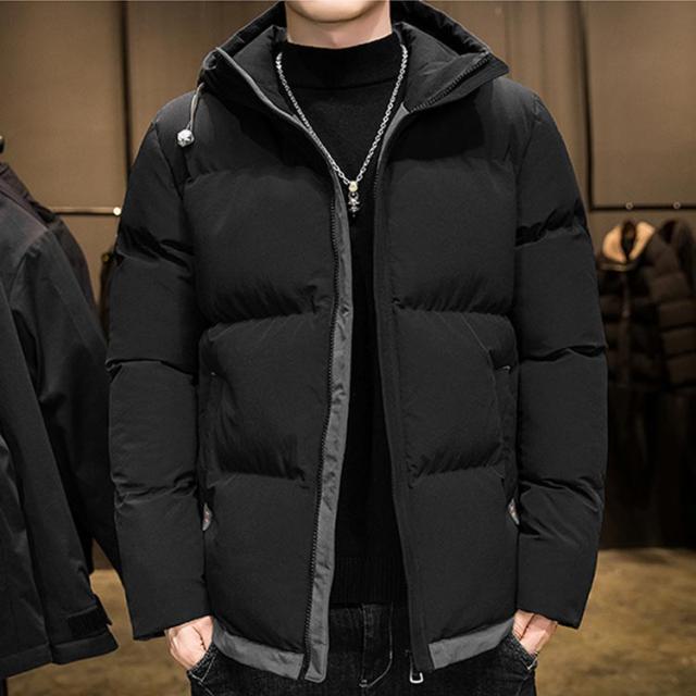 全7サイズ*2色 中綿ジャケット 中綿ダウン ブルゾン ハイネック フード