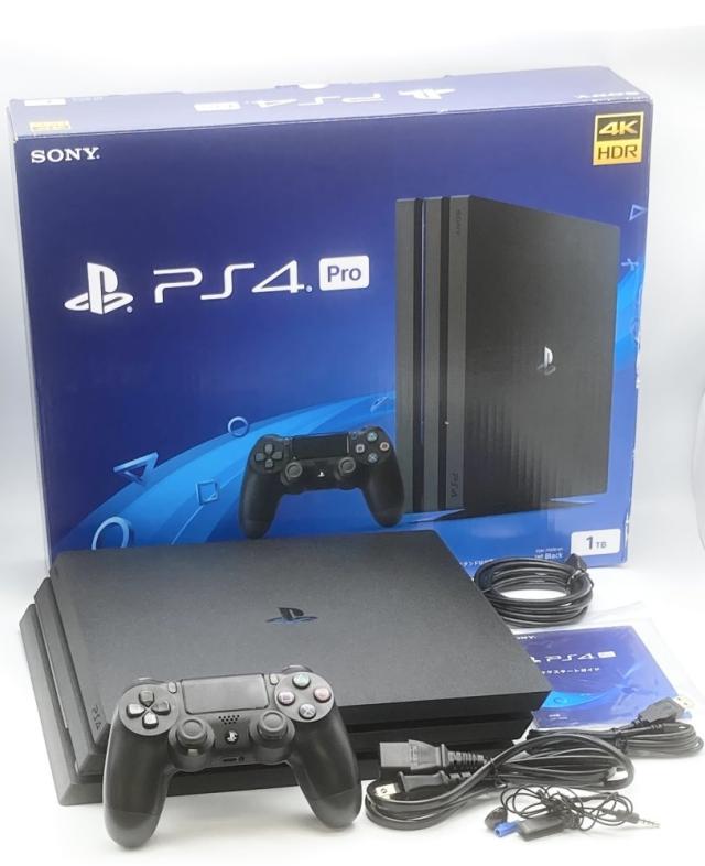 【中古 動作確認済】 PlayStation 4 Pro ジェット・ブラック 1TB( CUH-7100BB01)
