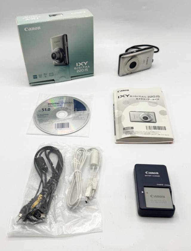 【中古 動作確認済】 Canon デジタルカメラ IXY DIGITAL 220 IS シルバー IXYD220IS(SL)
