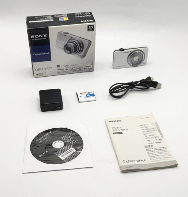 中古 SONY デジタルカメラ Cybershot WX7 1620万画素CMOS 光学ｘ5 ホワイト DSC-WX7/W